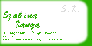 szabina kanya business card